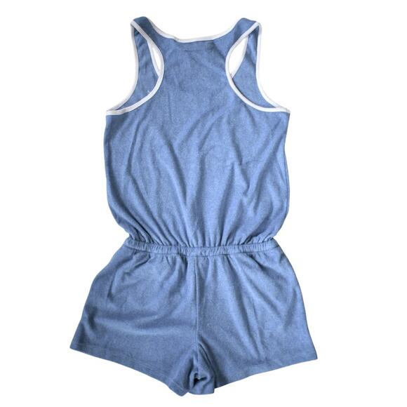 POLO RALPH LAUREN Blue TERRY One-Piece ROMPER Beachwear Size M NWOT - Picture 6 of 8
